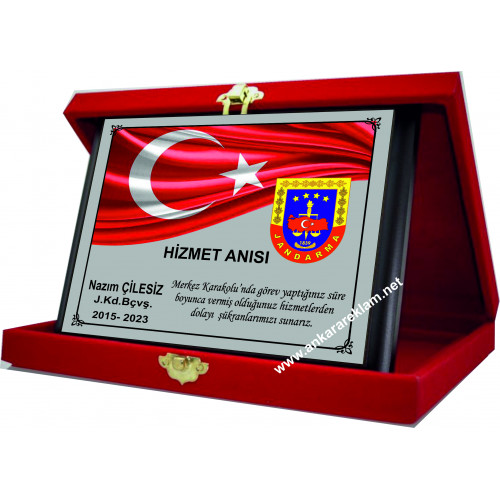 ASKER ÖZEL AHŞAP  TÜRK BAYRAKLI PLAKET