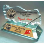 CAM PLAKET TÜRKİYE HARİTALI 