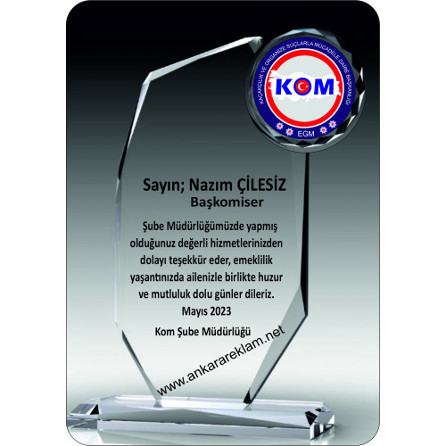 CAM PLAKET POLİS 