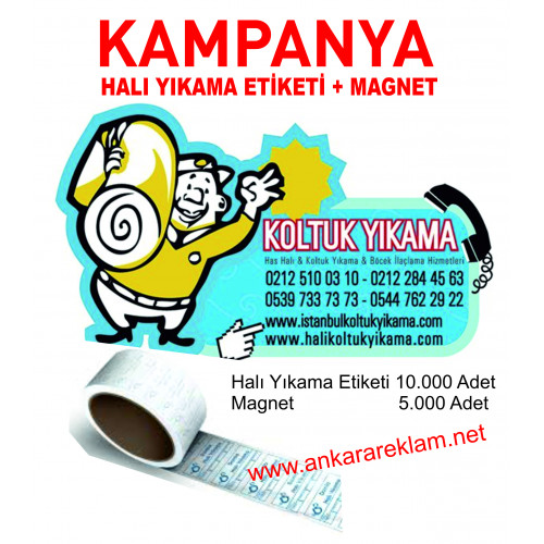 HALI YIKAMA ETİKETİ + MAGNET KAMPANYA